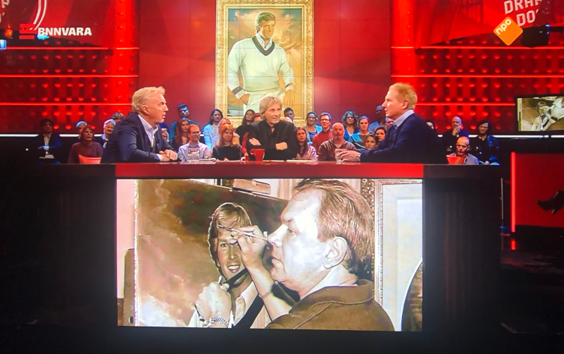 'Out of the blue,' Mark was invited to appear on prime time Netherlands TV to tell the story about Cowans 1987 portrait of Donald Trump
