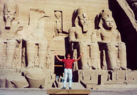 Mark visits the Temples of Abu Simbel, Southern Egypt Courtesy of Abercrombie & Kent International Travel Co.'