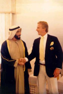 Mark with Sheikh Zayed Bin Sultan Al-Nahyan,U.A.E.